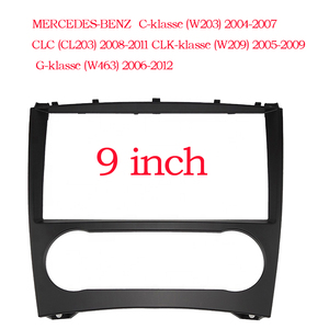 Moldura de Rádio Automotivo 2 Din de 9 Polegadas para Mercedes Benz Classe C W203 Classe GLK C209 CLC 2005-2009 Kit de Acabamento Painel de Som Automotivo - Product Image 1