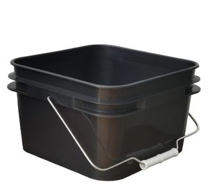 1.7갤런 사각형 뚜껑付き 플라스틱 식품 저장용 고강도 산업용 양동이 용기 - Product Image 1