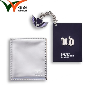 New Design Customized PU Pouch <b>Compact</b> <b>Mirror</b> Metal Plating Handle <b>Compact</b> <b>Mirror</b> - Product Image 6