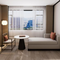 Meubles modernes et écologiques avec panneaux en bois massif personnalisés Ensembles de chambre à coucher et de salon cinq étoiles pour hôtel directement de l'usine