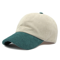 Gorra de Béisbol Unisex Personalizada OEM con Logotipo Bordado, Color Sólido, Imagen Común, Visera Ligera de Pana, Protección Solar para Exteriores