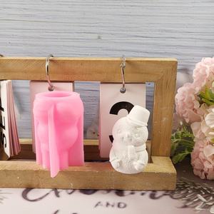 Moldes de fundición de resina hechos a mano para adornos decorativos DIY estilo Ins silicona Navidad muñeco de nieve moldes W039 - Product Image 2