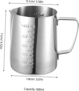 Outils de barista en acier inoxydable écologiques personnalisables, pichet à lait pour latte, tasse à café, pichet à mousse de lait - Product Image 2