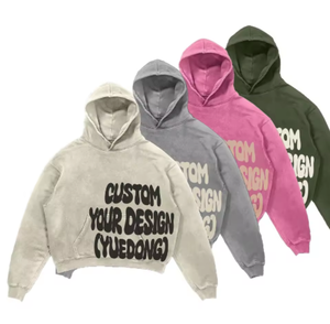 Sweat à capuche unisexe personnalisé style streetwear pour homme, gris minéral, grammage lourd, vintage, coupe oversize, délavé à la pierre <span class=keywords><strong>et</strong></span> à l'acide - Product Image 1