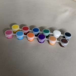 Juego <span class=keywords><strong>de</strong></span> Pinceles Daqian Personalizado <span class=keywords><strong>de</strong></span> 6 Piezas con 12 Colores <span class=keywords><strong>de</strong></span> Pigmento Acrílico <span class=keywords><strong>de</strong></span> 3 ml al por Mayor con Dos Pinceles - Product Image 6