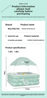 Piscine gonflable en PVC, design épaissi avec toboggan pour enfants, adultes, bébés, utilisation à domicile et en extérieur