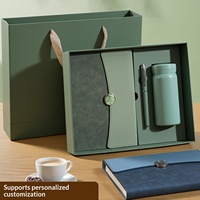 Coffret Cadeau Personnalisé Style Luxe Léger A5 avec Carnet Cousu Chevalet, Impression Logo, Papier Dowling et Polyuréthane