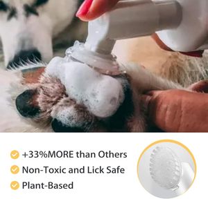 Shampooing sec en mousse 100% naturel et biologique sans eau, sans rinçage, avec brosse en silicone pour nettoyer les pattes des chiens - Product Image 5