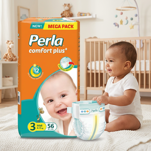 Couches Perla Comfort Plus Junior Taille 5, Paquet Mega de 42, Surface Sèche, Protection Anti-Fuites pour Bébés - Product Image 2