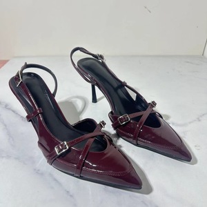 รองเท้าส้นสูงผู้หญิงแบบสวมเปิดส้น ปลายแหลม ดีไซน์เซ็กซี่ รุ่นหรูหรา ปี 2025 - Product Image 5