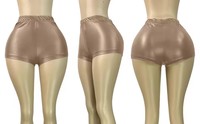Ensemble deux pièces streetwear pour femme, automne-hiver, nouvelle tenue, pull en tricot ajouré et short en PU, ensembles deux pièces pour femme