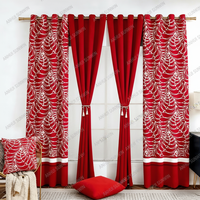 Nouveaux rideaux occultants écologiques à motif floral de style américain avec sangle de fixation, 8 pièces, en fausse soie, prêts à poser pour salon