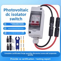 Disjoncteur isolateur DC photovoltaïque, interrupteur de transfert de charge solaire 2P32 en plastique étanche à l'eau et à la poussière