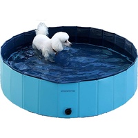 Grande piscine gonflable pliable en PVC pour chien avec design étanche pour SPA pour animaux de compagnie, toilettage extérieur et baignoire