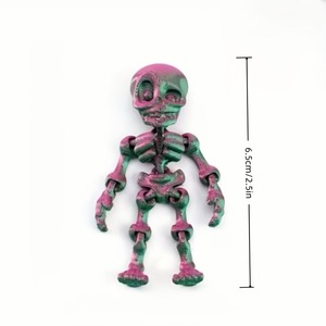 Set di 9 Decorazioni Teschio Stampate in 3D, Spedizione Casuale, Teschi Multicolore, Regalo di Halloween, Ornamenti per Casa, Decorazioni per Auto - Product Image 3