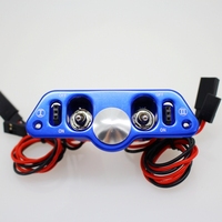 Interrupteur double en métal à double alimentation avec points de carburant doubles RC 5x Interrupteur RC robuste marche/arrêt pour accessoire d'avion RC