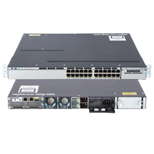 สวิตช์เครือข่าย WS-C3750X-24P-S/L/E C3750X 24x10/100/1000BASE-T อีเธอร์เน็ตพอร์ต POE สวิตช์สำหรับองค์กร WS-C3750X-24P-S - Product Image 2