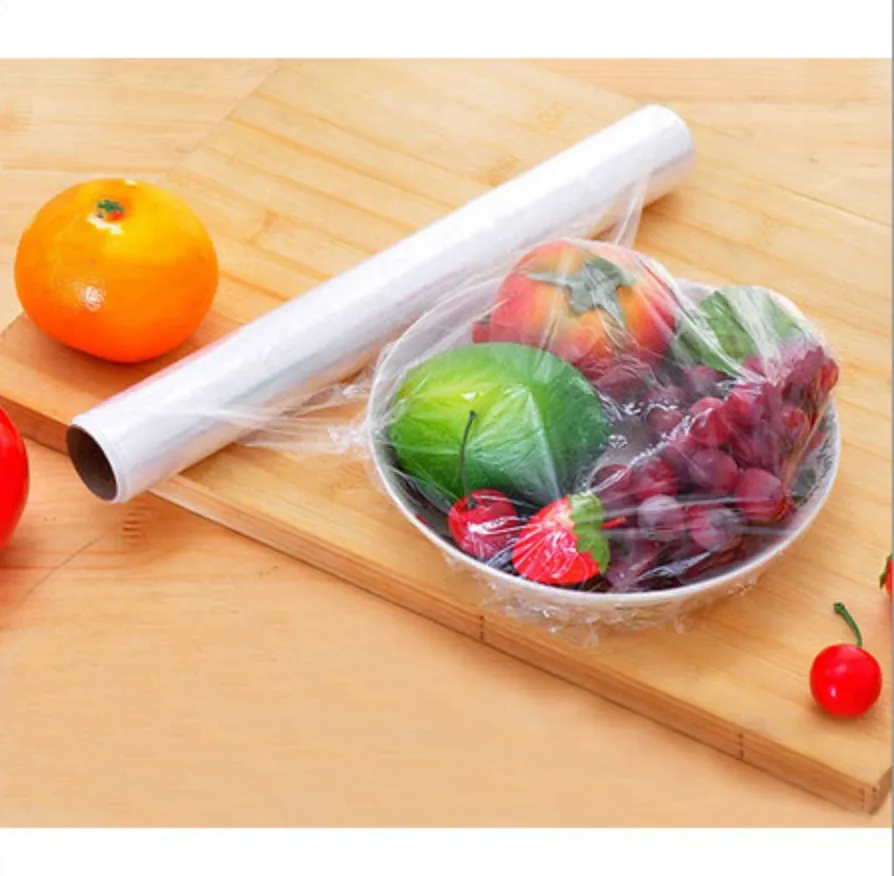 Clear Flexible Packaging 8mic thickness Food Grade Transparent PE Stretch Film