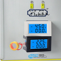 Voltmètre numérique à double affichage Ampèremètre 80-300V/AC100A Écran LCD Testeur USB Indicateur de tension Ampèremètre
