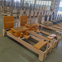 Reformer de Pilates en bois d'érable massif, équipement de Pilates personnalisé pour studio et salle de sport à domicile