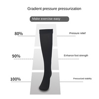 Chaussettes de compression personnalisées à fermeture éclair latérale, hauteur genou, respirantes, élastiques, soutien du mollet pour le cyclisme, les voyages, les activités de plein air, hommes et femmes, vente en gros