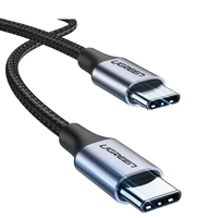 Kabel USB-C 60W 3A Tipe-C Pengisian Cepat Transfer Data 480Mbps Konduktor Tembaga Murni Berlapis Nilon Panjang 1m-3m