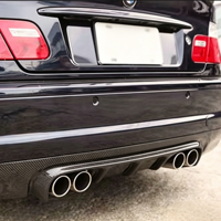 Diffuseur de pare-chocs arrière en fibre de carbone pour BMW E46 M3 1998-2004, style CSL, état neuf, kit carrosserie avec découpes pour l'échappement