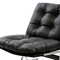 Fauteuil d'appoint moderne et minimaliste, capitonné, durable, dossier haut, assise rembourrée, pieds en métal, revêtement en velours, pour salon, hôtel, maison