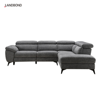Canapé d'angle électrique inclinable multifonctionnel en tissu ou cuir, avec appui-tête réglable et rangement, design moderne et luxueux pour appartement