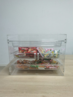 Séparateurs détachables acrylique garde-manger organisateur boîte de rangement transparente pain boulangerie gâteau Dessert présentoir bac de rangement étui