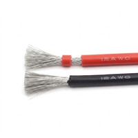 Câble isolé en caoutchouc silicone flexible 200 ℃   Conducteur en cuivre toronné 22AWG haute température 600V pour batterie Lipo RC