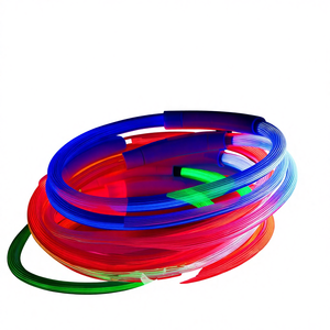 Collier pour chien classique en silicone rechargeable par USB, motif solide, lumineux, LED, fermeture à boucle, plaque personnalisée, promenade nocturne pour animaux de compagnie - Product Image 4