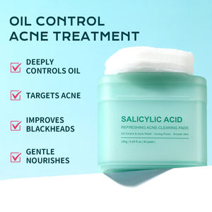 Almohadillas de algodón para eliminar el acné con ácido salicílico de marca privada IREV, 80 tabletas, hidratantes y calmantes para la piel con acné, almohadillas de algodón OEM para limpieza de la piel. - Product Image 3