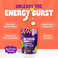 Gummies aux champignons magiques, capsules de supplément Crinière de lion, champignon Queue de dinde avec Cordyceps Reishi pour la santé, Gummies aux champignons