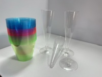 Gobelet à vin jetable en plastique PS transparent de qualité alimentaire, incassable, pour mariage, banquet, fête, pique-nique