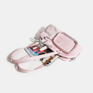 Bolso Ita Personalizado con Doble Ventana Transparente en Forma de Estrella, Detalle de Lazo, Estilo Kawaii Lolita, Inspirado en el Anime - Product Image 4