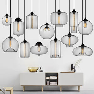 JYLIGHTING Couloir Couloir Balcon Suspension Moderne Coloré <span class=keywords><strong>Verre</strong></span> Bar Comptoir Suspension - Product Image 2