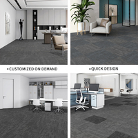 Dalles de moquette modernes de luxe pour bureaux, hôtels, halls de banquet, couloirs – Revêtement de sol amovible carré en PP, amorti, écologique, à boucles