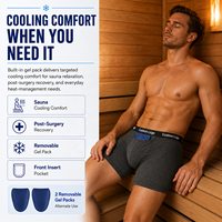 Caleçons Boxers Homme Personnalisés avec Poche Frontale et Compresse Froide, Taille Élastique, Tailles S-2XL, Sous-vêtements Intimes pour Homme au Quotidien