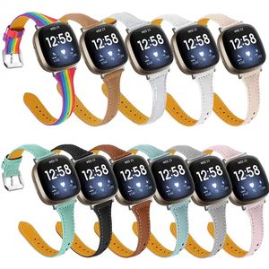 <span class=keywords><strong>Bracelet</strong></span> de remplacement de <span class=keywords><strong>bracelet</strong></span> intelligent à boucle en acier inoxydable pour <span class=keywords><strong>Fitbit</strong></span> <span class=keywords><strong>Versa</strong></span> <span class=keywords><strong>3</strong></span>/Sense <span class=keywords><strong>Bracelet</strong></span> de montre en <span class=keywords><strong>cuir</strong></span> mince en forme de T - Product Image 1