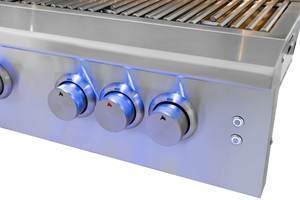 شواية غاز تجارية جديدة بخمسة مواقد من الفولاذ المقاوم للصدأ مع نظام أمان للهب وإشعال إلكتروني، مصممة للمطابخ الخارجية الكبيرة - Product Image 5