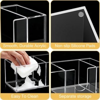 Porte-gobelets en acrylique pour comptoir, 3 emplacements, accessoires et organisateur de bar à café en acrylique, organisateur transparent pour station à café