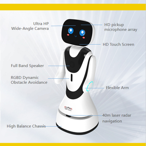 Robot de réception intelligent Alpha Robotics <span class=keywords><strong>Timo</strong></span> AI avec navigation LDS SLAM, autonomie de plus de 10 heures, recharge automatique pour hôtels et expositions - Product Image 4