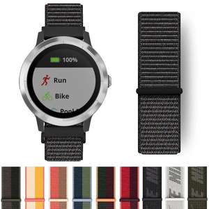 Garmin Forerunner gelang nilon BAS, gelang 4/<span class=keywords><strong>3</strong></span>/Venu SQ 20mm/22mm lingkaran nilon antilembap, 58/158/965/745/245/255/265 musik Venu 2Plus/Vivoactive - Product Image 2