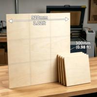 Tabla de Madera de Tilo de 1/4 de Pulgada de Grosor, Anti-Deformación, 920 mm Cuadrada, Madera Sólida para Escultura, Tallado de Modelos y Producción Artesanal