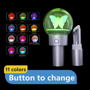 Bâton lumineux personnalisé avec logo, mini baume à lèvres, bâton lumineux, changement de couleur RVB, bâton LED pour fête de Noël, concert - Product Image 4