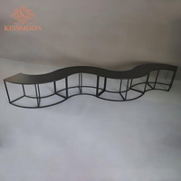 Table de dessert circulaire en fer blanc, modulable en segments d'arc, pour buffet de bonbons de mariage, table de présentation pour banquets et événements
