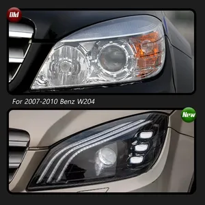 Faros delanteros TYPY para Benz Clase C W204 2007-2010, actualización modificada, nuevos faros LED con señal de giro dinámica DRL, accesorios para automóvil - Product Image 2