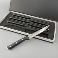 Vente en gros best-seller ensemble de 6 couteaux à steak dentelés avec manche en PP couteau à steak pour hôtel couverts