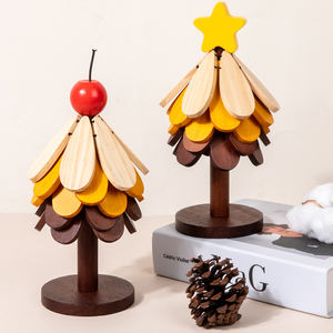 Posavasos de Madera Plegable con Diseño de Árbol de Navidad, Resistente al Calor, para Platos Calientes, Decoración de Cocina - Product Image 2